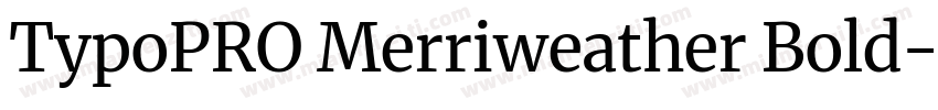 TypoPRO Merriweather Bold字体转换